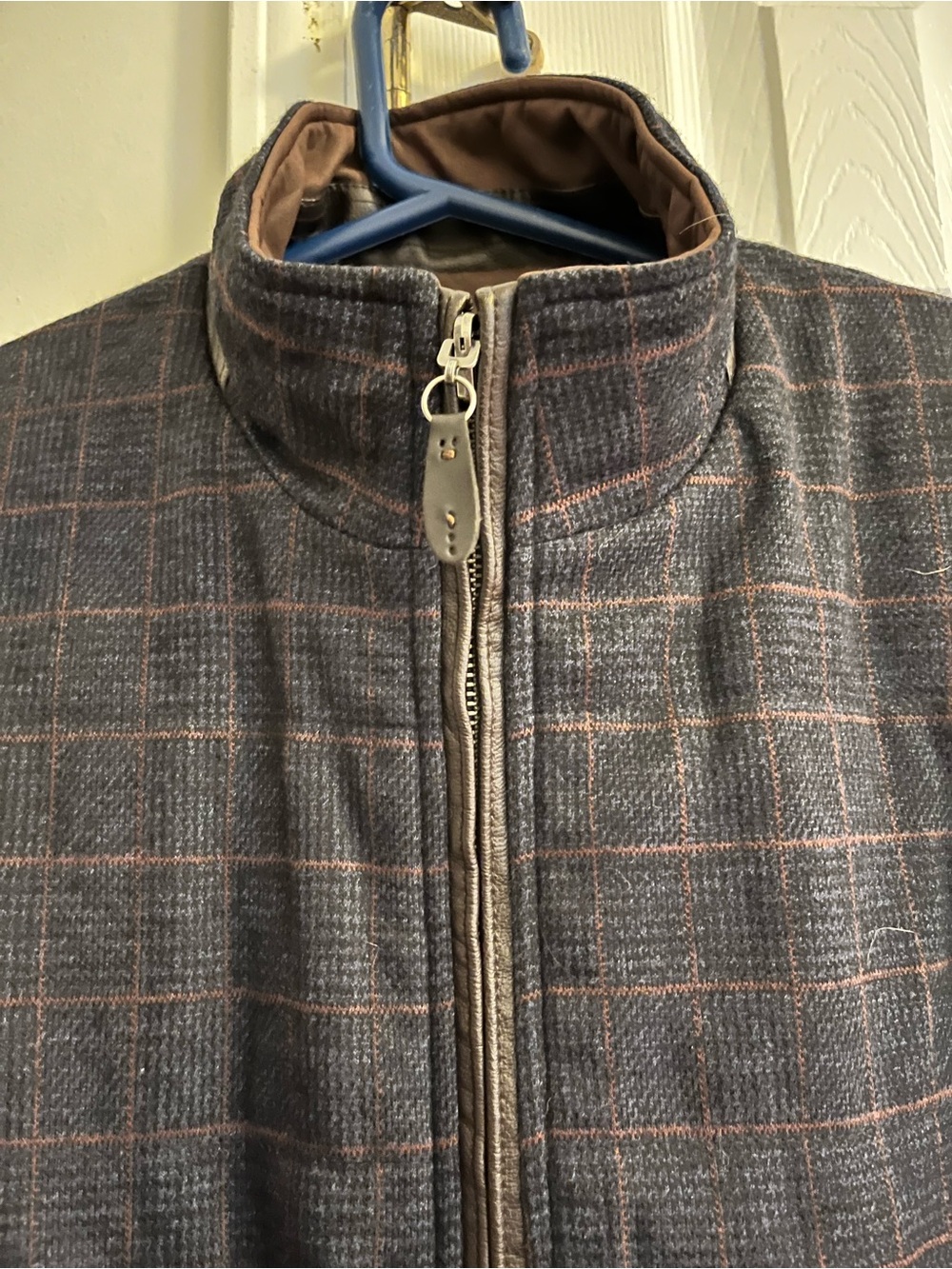 Johnston & Murphy Reversible Quilted Vest Brown Plaid Men’s Large - Picture 8 of 10